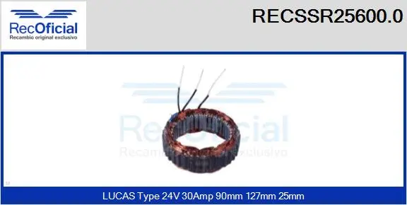 Stator, alternator (RECSSR25600.0)