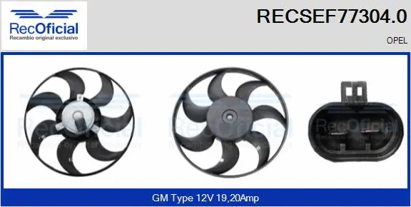 Fan, engine cooling (RECSEF77304.0)