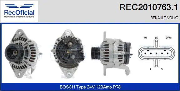Alternator (REC2010763.1)