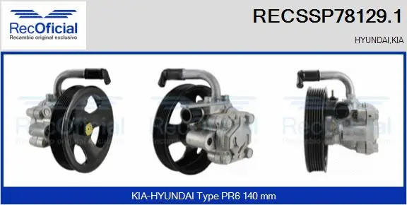 Hydraulic Pump, steering (RECSSP78129.1)