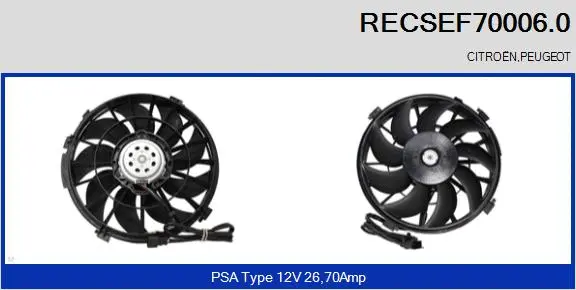 Electric Motor, radiator fan (RECSEF70006.0)