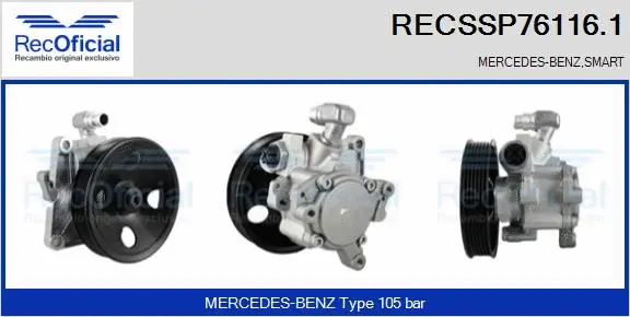 Hydraulic Pump, steering (RECSSP76116.1)