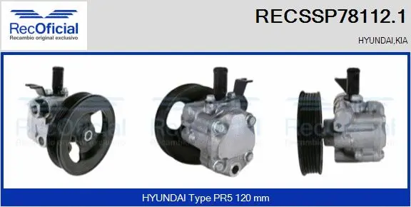 Hydraulic Pump, steering (RECSSP78112.1)