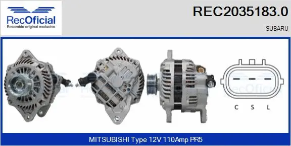 Alternator (REC2035183.0)