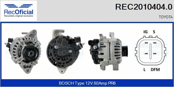 Alternator (REC2010404.0)