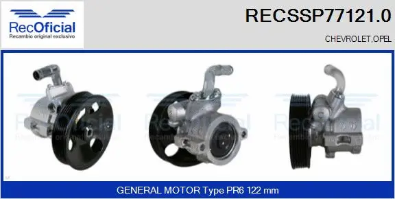 Hydraulic Pump, steering (RECSSP77121.0)