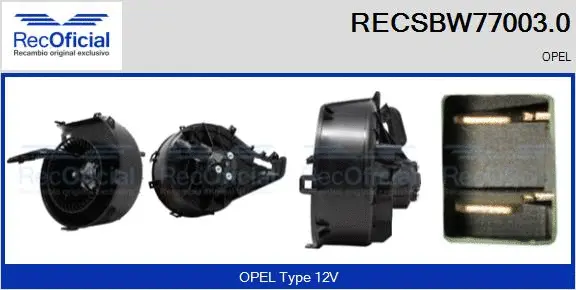 Interior Blower (RECSBW77003.0)