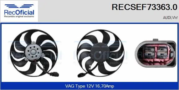 Fan, engine cooling (RECSEF73363.0)