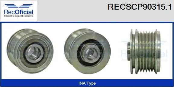 Belt Pulley, alternator (RECSCP90315.1)