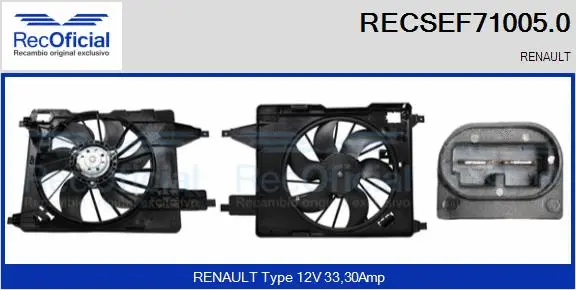 Electric Motor, radiator fan (RECSEF71005.0)