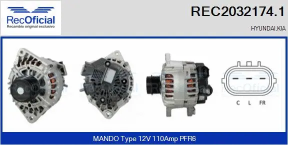 Alternator (REC2032174.1)