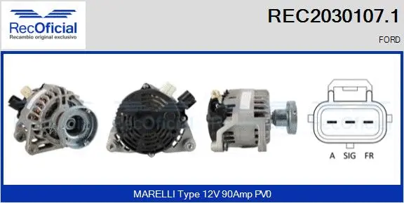Alternator (REC2030107.1)