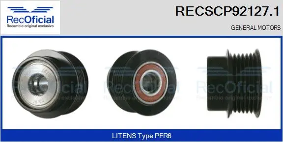 Belt Pulley, alternator (RECSCP92127.1)