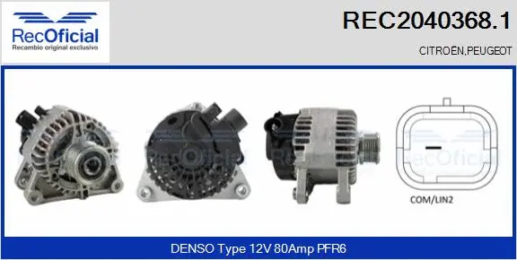 Alternator (REC2040368.1)