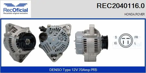 Alternator (REC2040116.0)
