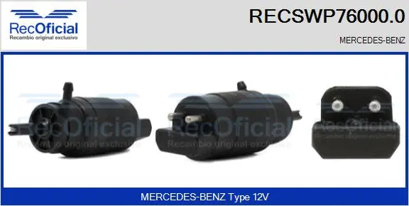 Washer Fluid Pump, window cleaning (RECSWP76000.0)