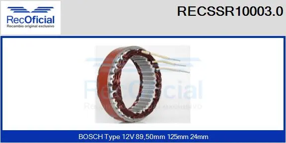 Stator, alternator (RECSSR10003.0)