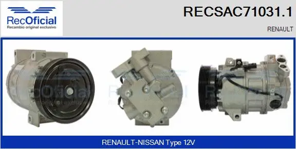 Compressor, air conditioning (RECSAC71031.1)