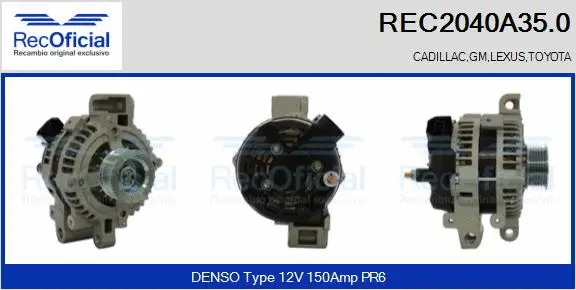 Alternator (REC2040A35.0)