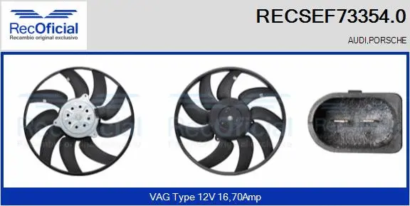 Fan, engine cooling (RECSEF73354.0)