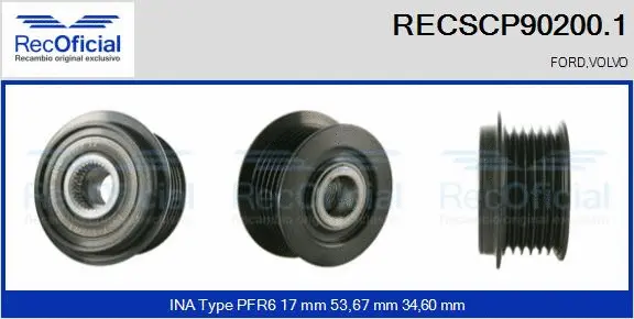 Belt Pulley, alternator (RECSCP90200.1)
