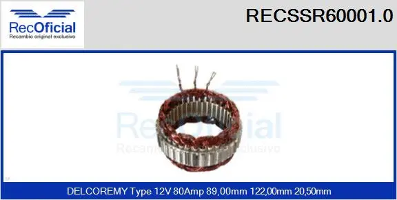 Stator, alternator (RECSSR60001.0)