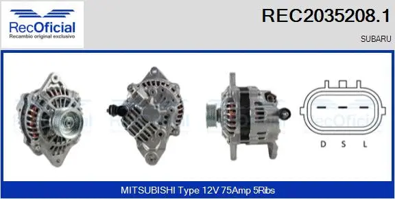 Alternator (REC2035208.1)