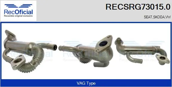 Cooler, exhaust gas recirculation (RECSRG73015.0)