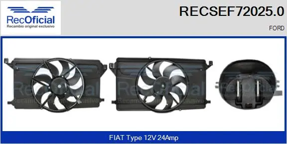 Electric Motor, radiator fan (RECSEF72025.0)