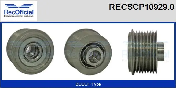 Belt Pulley, alternator (RECSCP10929.0)
