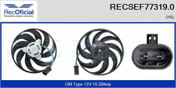 Fan, engine cooling (RECSEF77319.0)
