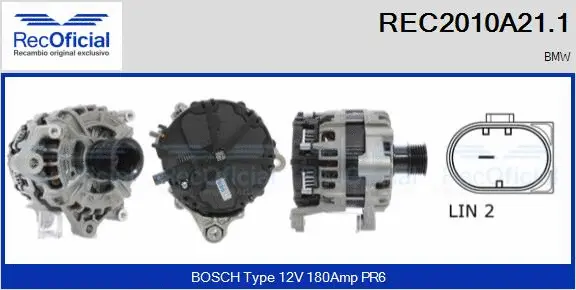 Alternator (REC2010A21.1)