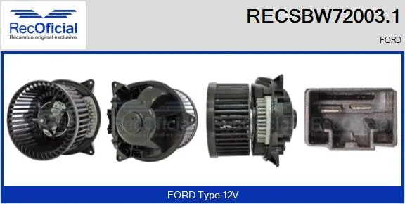Interior Blower (RECSBW72003.1)