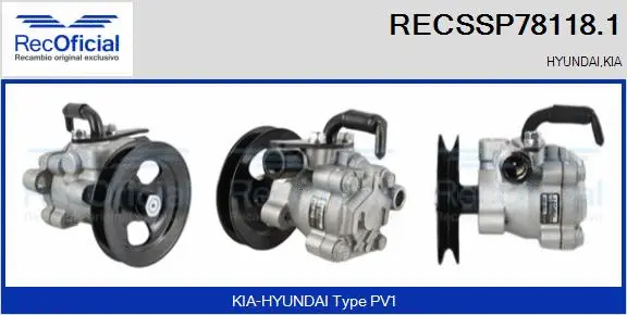 Hydraulic Pump, steering (RECSSP78118.1)
