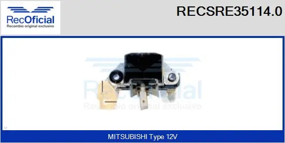 Alternator Regulator (RECSRE35114.0)