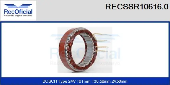 Stator, alternator (RECSSR10616.0)