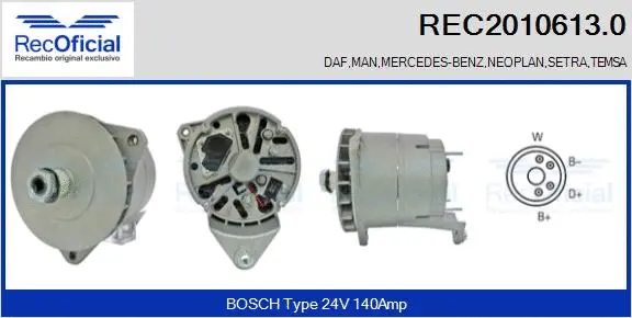 Alternator (REC2010613.0)