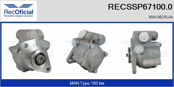 Hydraulic Pump, steering (RECSSP67100.0)
