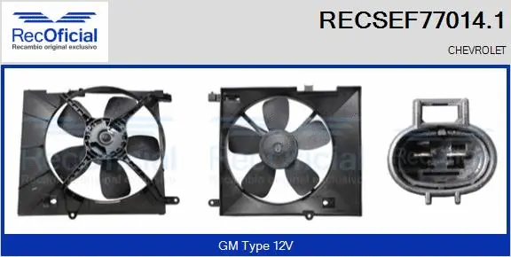 Electric Motor, radiator fan (RECSEF77014.1)