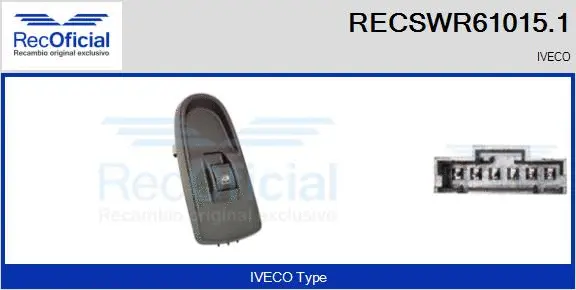 Switch, window regulator (RECSWR61015.1)