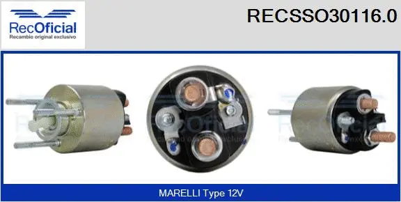 Solenoid Switch, starter (RECSSO30116.0)