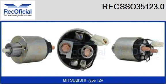 Solenoid Switch, starter (RECSSO35123.0)