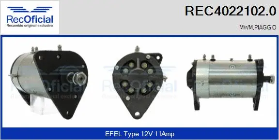 Alternator, starter (REC4022102.0)