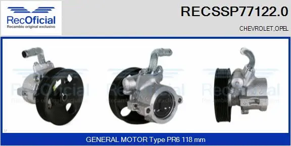 Hydraulic Pump, steering (RECSSP77122.0)