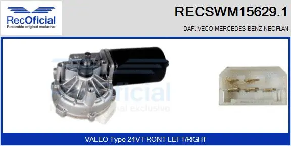 Wiper Motor (RECSWM15629.1)