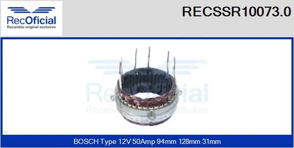 Stator, alternator (RECSSR10073.0)