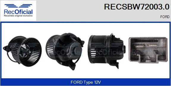 Interior Blower (RECSBW72003.0)