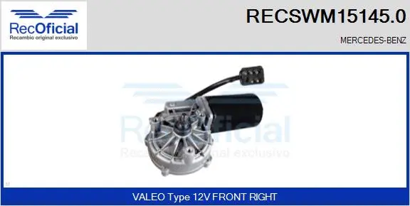Wiper Motor (RECSWM15145.0)