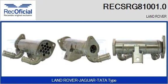 Cooler, exhaust gas recirculation (RECSRG81001.0)