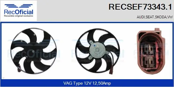 Fan, engine cooling (RECSEF73343.1)